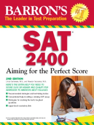 cover image of Barron's SAT 2400